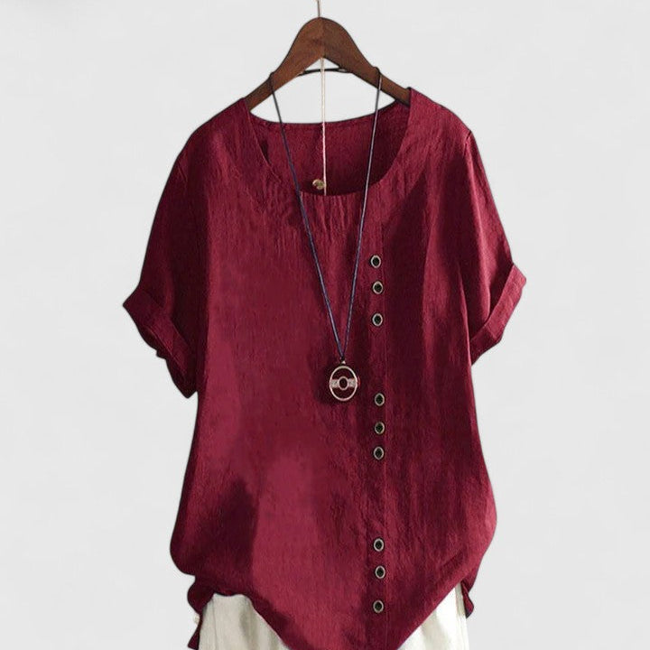 Elisavie - Blouse Confortable à Manches Courtes