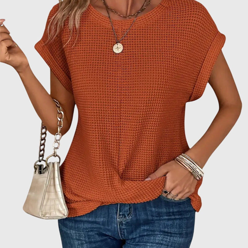 Isa - Blouse Élégante avec Col Rond