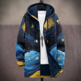 Monique - Manteau à capuche à motif nuit étoilée