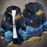 Monique - Manteau à capuche à motif nuit étoilée