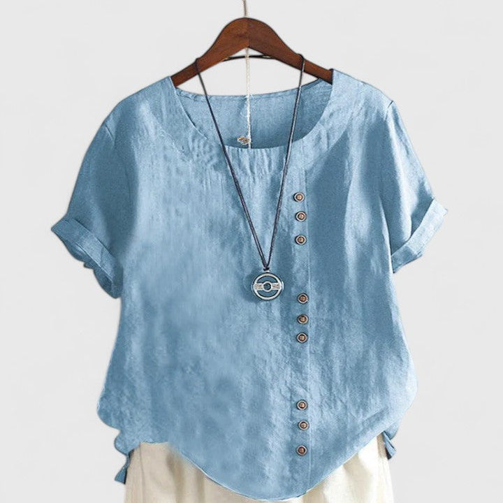 Elisavie - Blouse Confortable à Manches Courtes