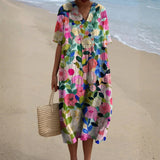 Paulette - Robe Florale en Aquarelle