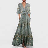Inès - Robe maxi florale élégante