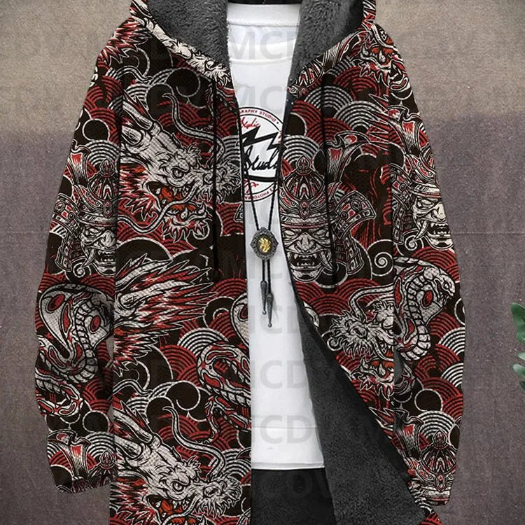 Nadine - Manteau à capuche à motifs asiatiques, neuf imprimés