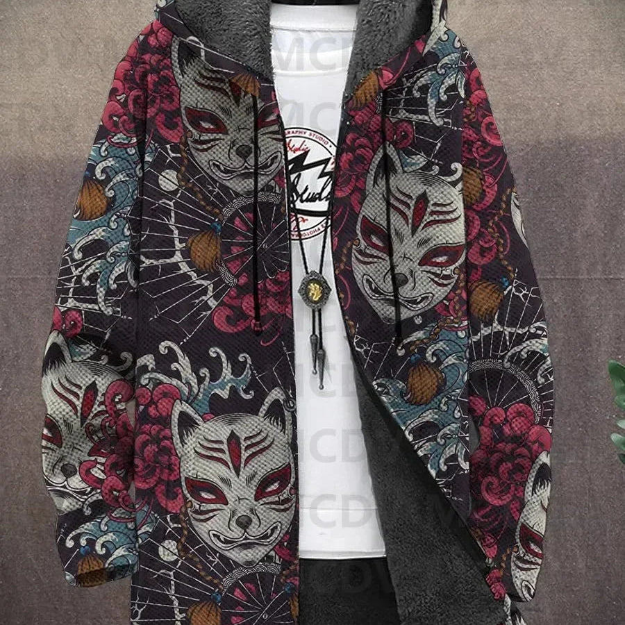 Nadine - Manteau à capuche à motifs asiatiques, neuf imprimés