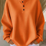 Hélène - Pull uni en maille gaufrée