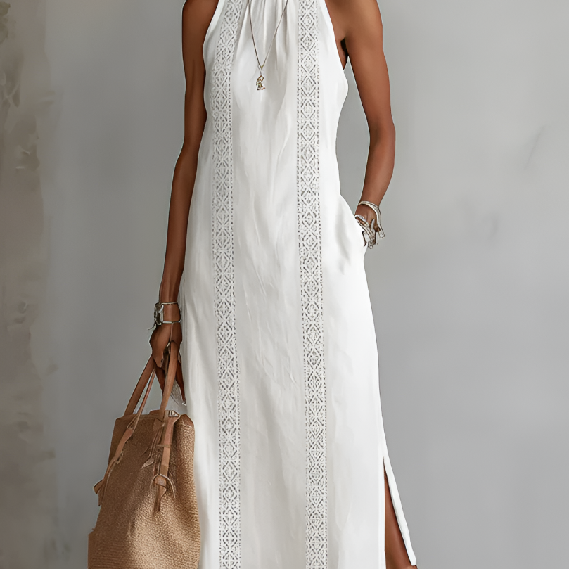 Justine - Robe Midi en Lin Texturé
