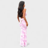 Marcelle - Robe fleurie rose