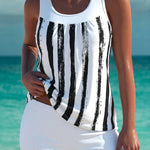 Tankini élégant Trudy avec short assorti, effet ventre plat