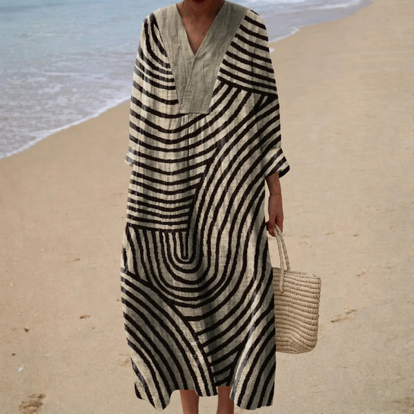 Berthe - Robe d’Été Imprimée Flatteuse