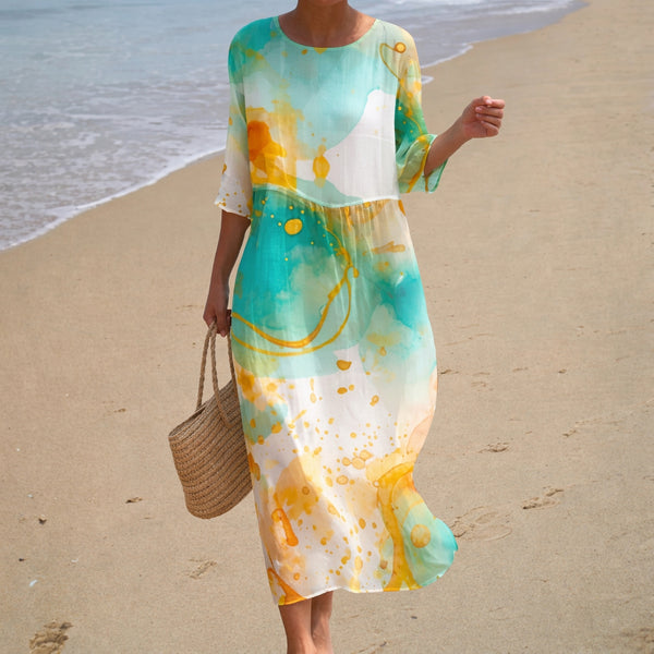 Patricia - Robe longue fluide chic et confortable