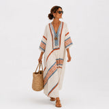 Bérénice - Kaftan Blanc Ethnique