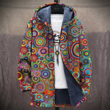 Coralie - Manteau à capuche à cercles concentriques