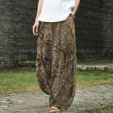 Océane – Pantalon large à motif de forêt brune