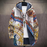 Sylvie - Manteau à capuche à motif horloger