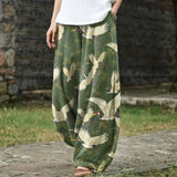 Hortense – Pantalon large vert imprimé