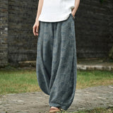 Brigitte – Pantalon large vert à motif de vagues