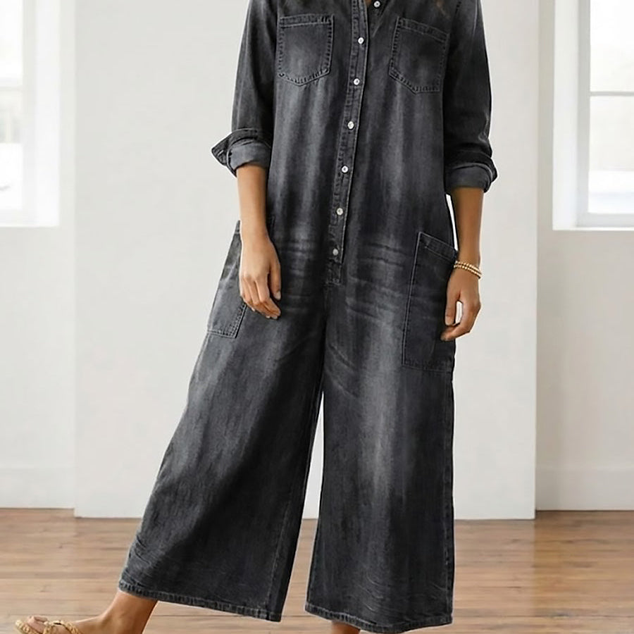 Fleur -  Combinaison en Denim de Coton