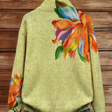 Amandine - Cardigan zippé à imprimé floral tropical
